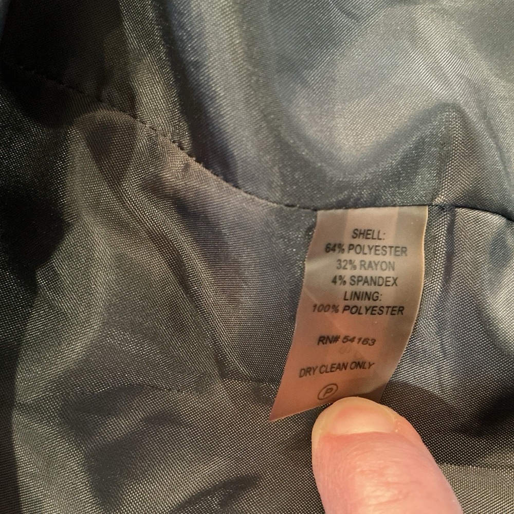 Calvin Klein Womens 12 Gray 2-Button Front Blazer Career Office Corporate Preppy - Picture 8 of 9